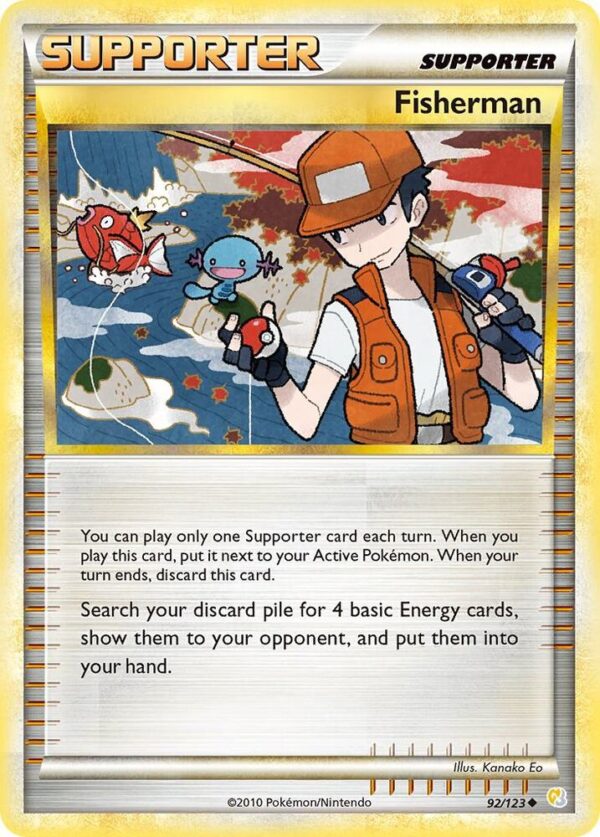 Fisherman 92/123 Reverse Holofoil HeartGold SoulSilver