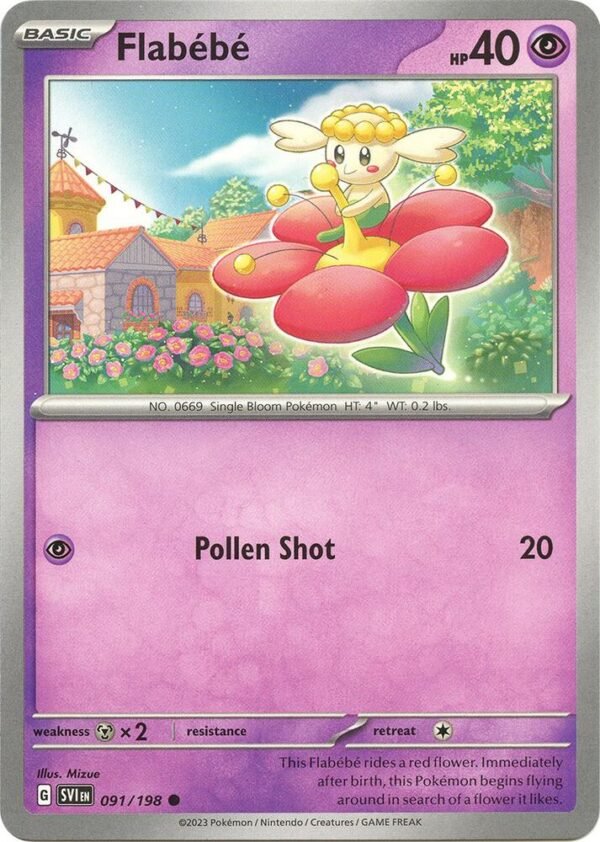 Flabebe 091/198 Reverse Holofoil SV01: Scarlet & Violet Base Set Flabebe 091/198 Reverse Holofoil SV01: Scarlet & Violet Base Set