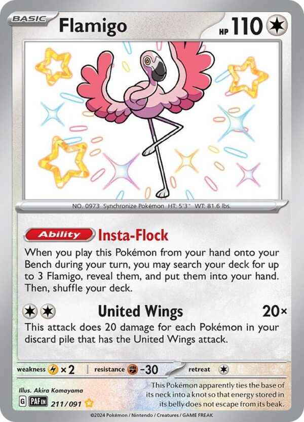 Flamigo 211/091 Holofoil SV: Paldean Fates Flamigo 211/091 Holofoil SV: Paldean Fates