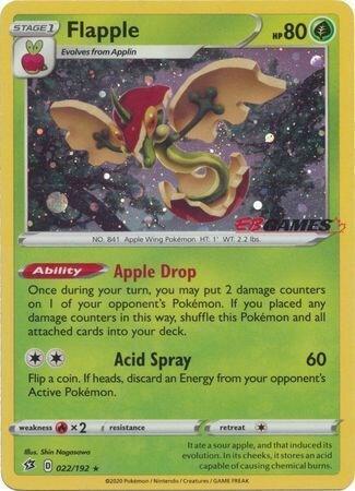 Flapple 022/192 (EB Games Exclusive) Holofoil Miscellaneous Cards & Products Flapple 022/192 (EB Games Exclusive) Holofoil Miscellaneous Cards & Products