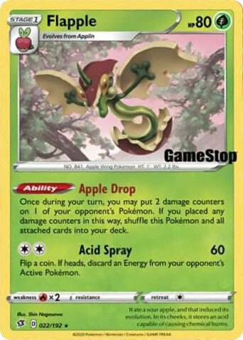 Flapple 022/192 (Gamestop Exclusive) Holofoil Miscellaneous Cards & Products Flapple 022/192 (Gamestop Exclusive) Holofoil Miscellaneous Cards & Products