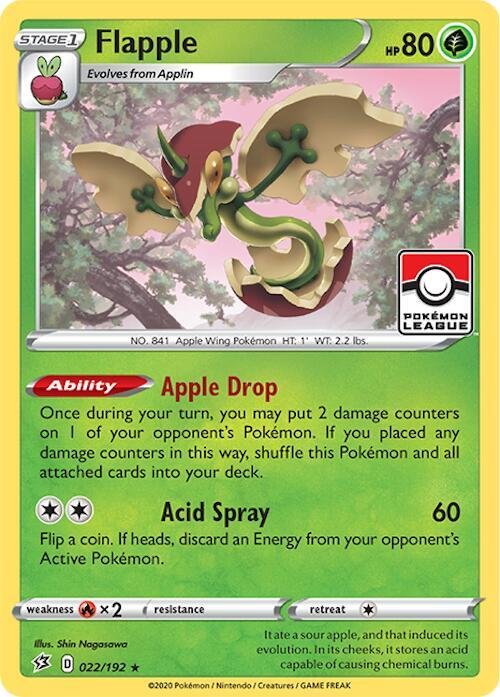 Flapple 022/192 (League Promo) Reverse Holofoil League & Championship Cards