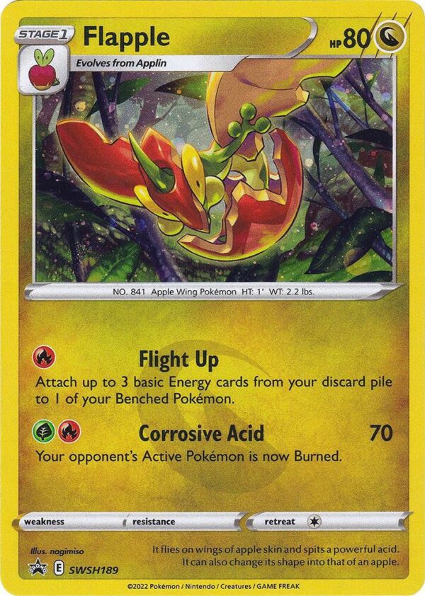 Flapple SWSH189 Holofoil SWSH: Sword & Shield Promo Cards Flapple SWSH189 Holofoil SWSH: Sword & Shield Promo Cards