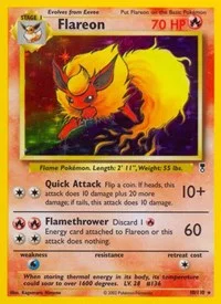 Flareon | 010/110 | Reverse Holofoil | Legendary Collection