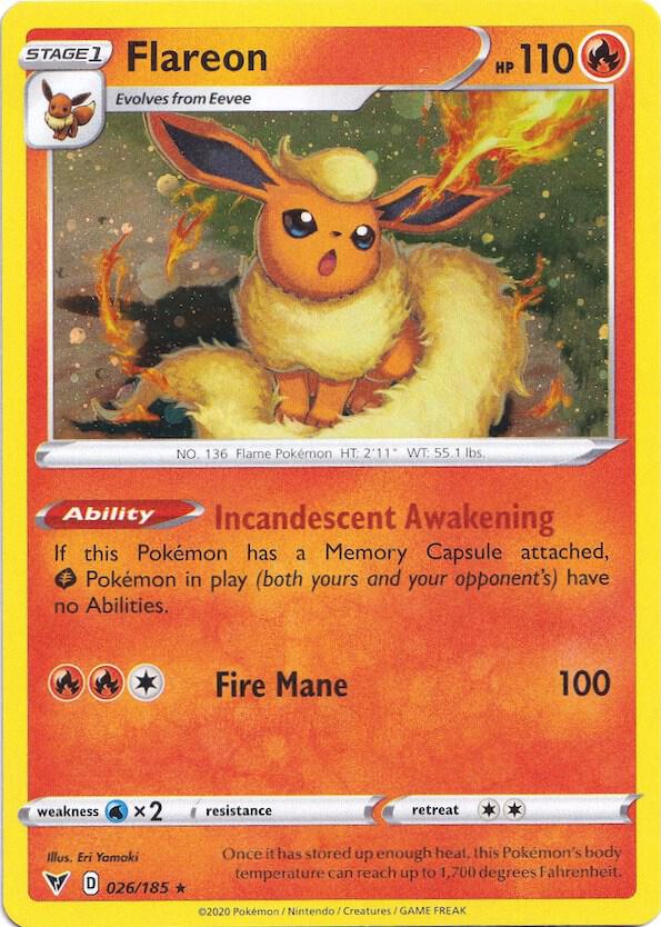 Flareon 026/185 (Cosmos Holo) Holofoil Miscellaneous Cards & Products Flareon 026/185 (Cosmos Holo) Holofoil Miscellaneous Cards & Products