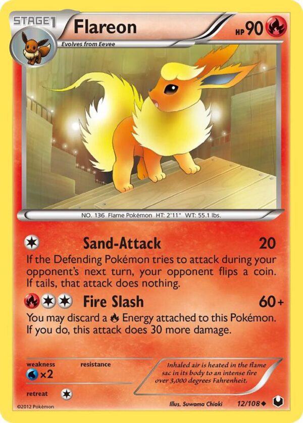 Flareon 12/108 Reverse Holofoil Dark Explorers
