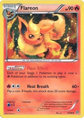Flareon 13/98 (Cosmos Holo) 013/098 Holofoil Miscellaneous Cards & Products