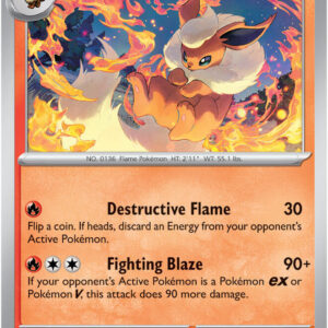 Flareon 136/165 Reverse Holofoil SV: Scarlet & Violet 151