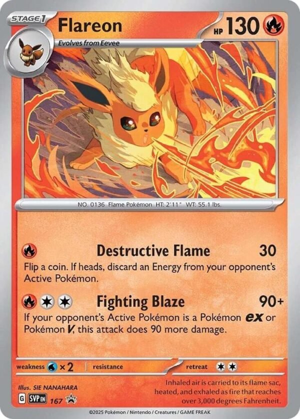 Flareon 167 (Cosmos Holo) Holofoil SV: Scarlet & Violet Promo Cards