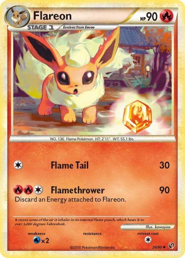 Flareon 26/90 Reverse Holofoil Undaunted Flareon 26/90 Reverse Holofoil Undaunted
