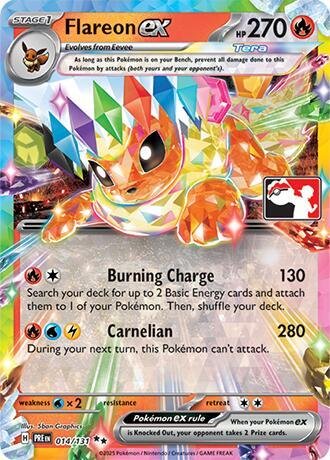 Flareon ex 014/131 Holofoil Prize Pack Series Cards