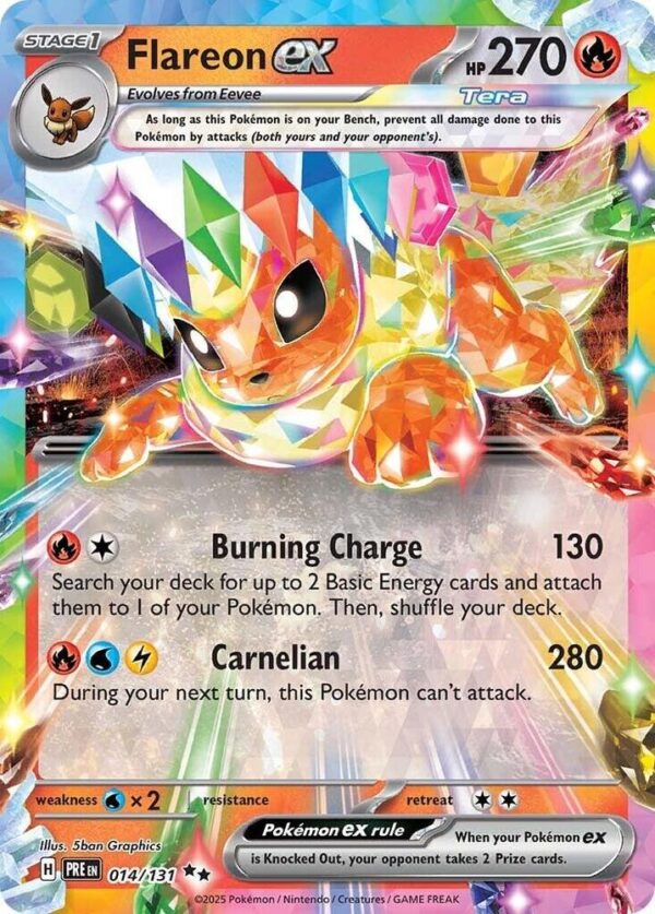 Flareon ex 014/131 Holofoil SV: Prismatic Evolutions Flareon ex 014/131 Holofoil SV: Prismatic Evolutions