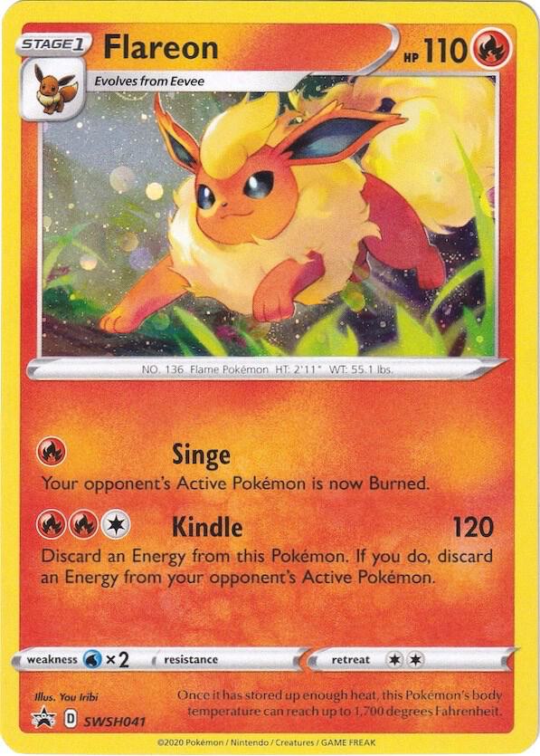 Flareon SWSH041 Holofoil SWSH: Sword & Shield Promo Cards
