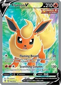 Flareon V (Full Art) | 169/203 | Holofoil | SWSH07: Evolving Skies