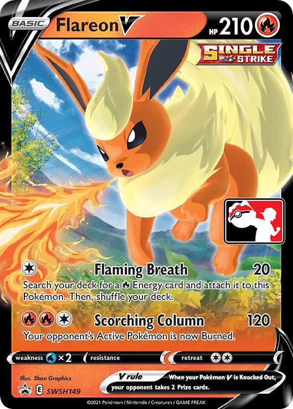 Flareon V SWSH149 Holofoil Prize Pack Series Cards
