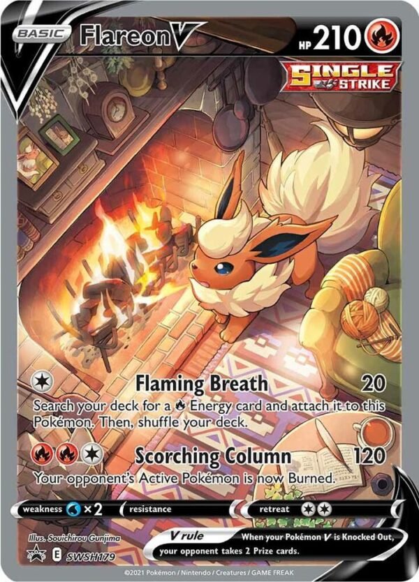 Flareon V SWSH179 Holofoil SWSH: Sword & Shield Promo Cards Flareon V SWSH179 Holofoil SWSH: Sword & Shield Promo Cards