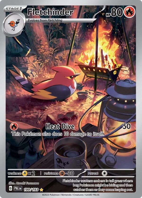 Fletchinder 199/193 Holofoil SV02: Paldea Evolved Fletchinder 199/193 Holofoil SV02: Paldea Evolved