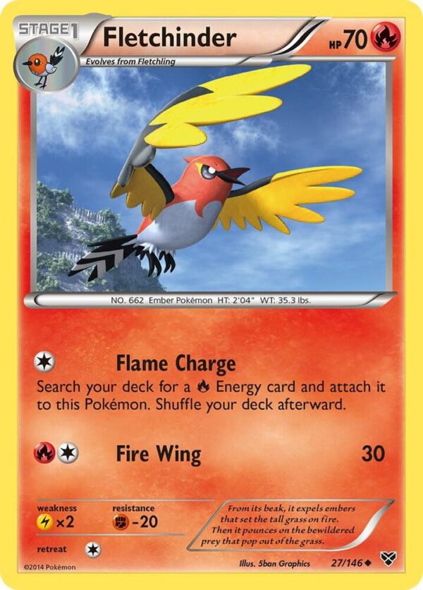 Fletchinder 27/146 Reverse Holofoil XY Base Set Fletchinder 27/146 Reverse Holofoil XY Base Set