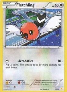 Fletchling 16/30 Normal XY Trainer Kit: Pikachu Libre & Suicune