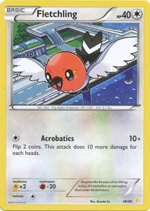 Fletchling 16/30 Normal XY Trainer Kit: Pikachu Libre & Suicune