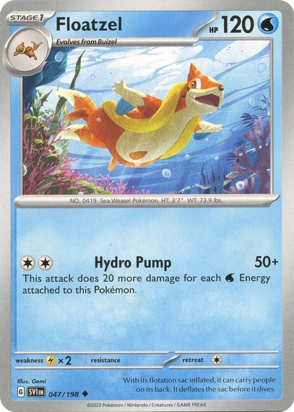 Floatzel 047/198 Normal SV01: Scarlet & Violet Base Set