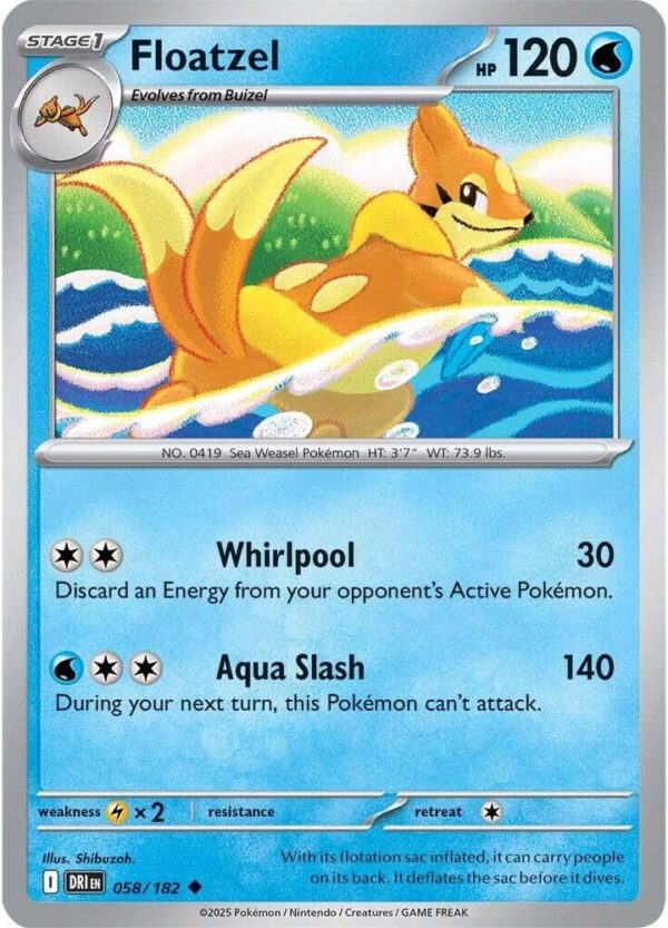 Floatzel 058/182 Reverse Holofoil SV10: Destined Rivals Floatzel 058/182 Reverse Holofoil SV10: Destined Rivals