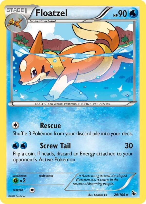 Floatzel 29/106 Reverse Holofoil XY – Flashfire