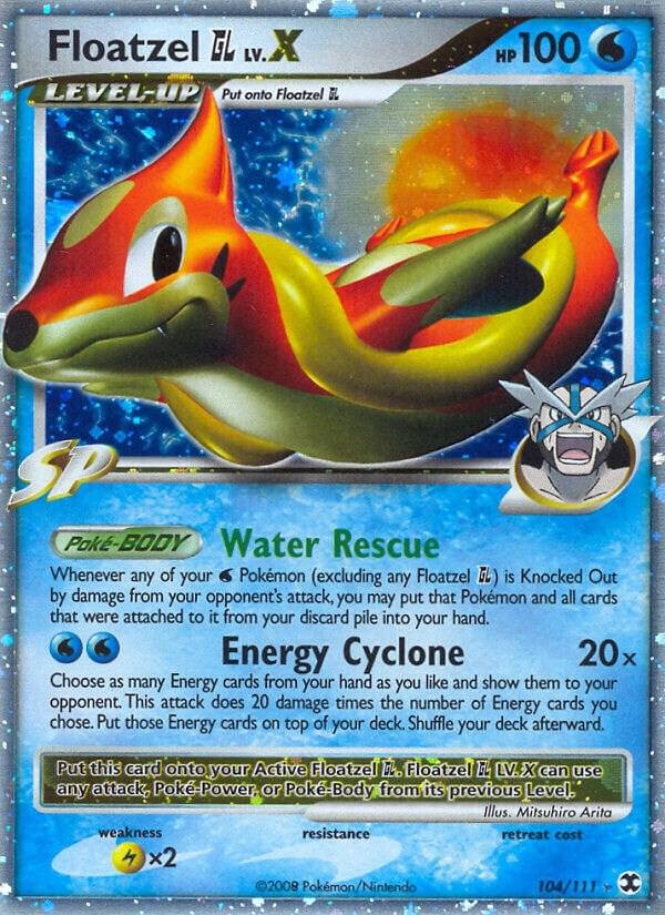 Floatzel GL Lv.X 104/111 Holofoil Rising Rivals