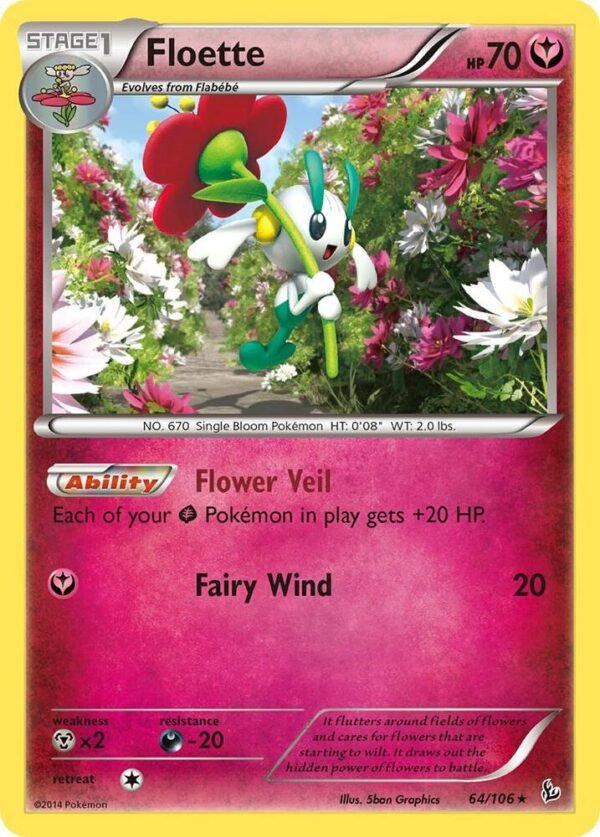 Floette (64) 64/106 Reverse Holofoil XY – Flashfire Floette (64) 64/106 Reverse Holofoil XY – Flashfire
