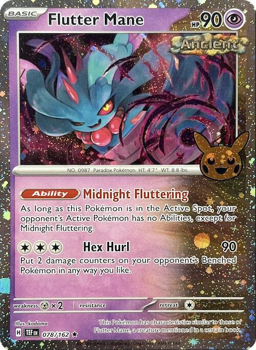 Flutter Mane (Cosmos Holo) 078/162 Holofoil Trick or Trade BOOster Bundle 2024