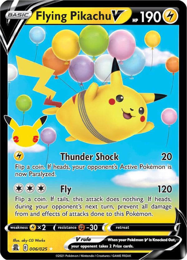 Flying Pikachu V 006/025 Holofoil Celebrations