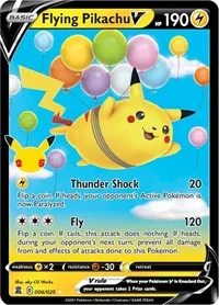 Flying Pikachu V | 006/025 | Holofoil | Celebrations