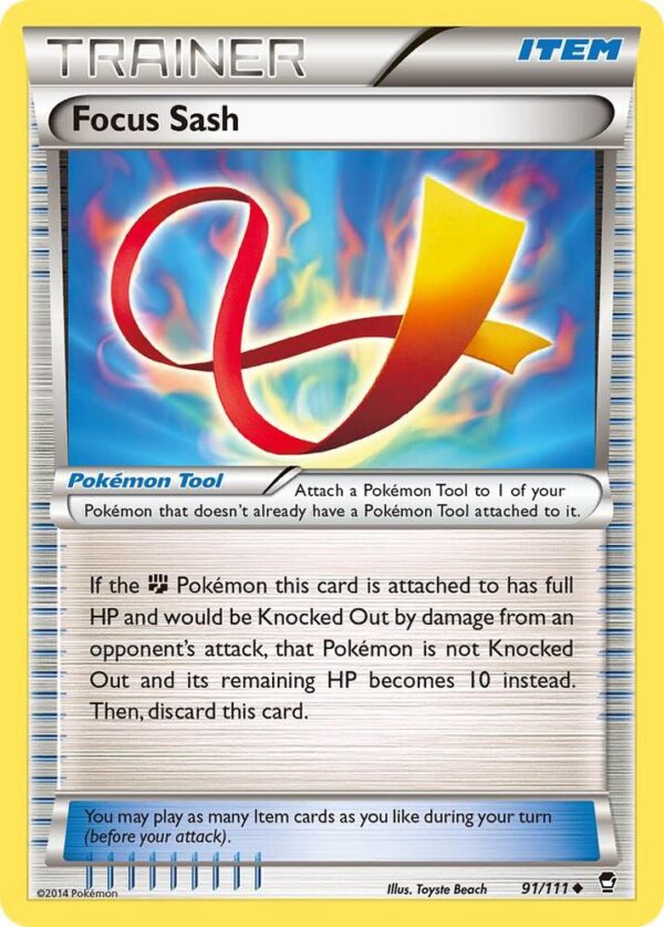 Focus Sash 91/111 Reverse Holofoil XY – Furious Fists Focus Sash 91/111 Reverse Holofoil XY – Furious Fists