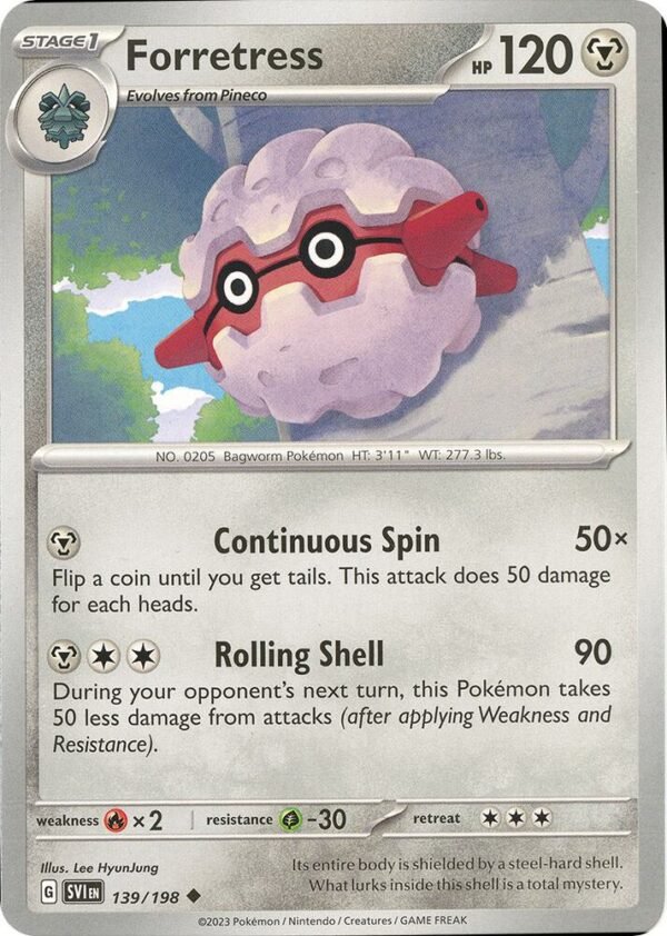 Forretress 139/198 Normal SV01: Scarlet & Violet Base Set