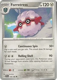 Forretress | 139/198 | Reverse Holofoil | SV01: Scarlet & Violet Base Set