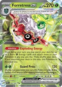 Forretress ex | 002/091 | Holofoil | SV: Paldean Fates