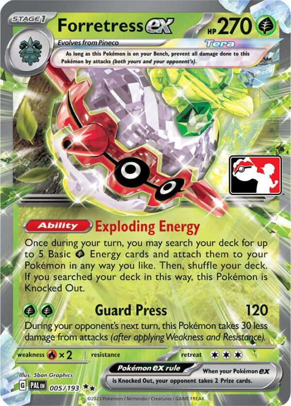 Forretress ex 005/193 Holofoil Prize Pack Series Cards