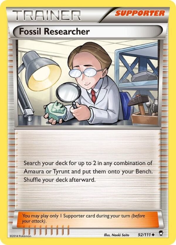 Fossil Researcher 92/111 Normal XY – Furious Fists Fossil Researcher 92/111 Normal XY – Furious Fists