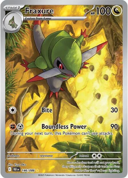 Fraxure 146/086 Holofoil SV: Black Bolt