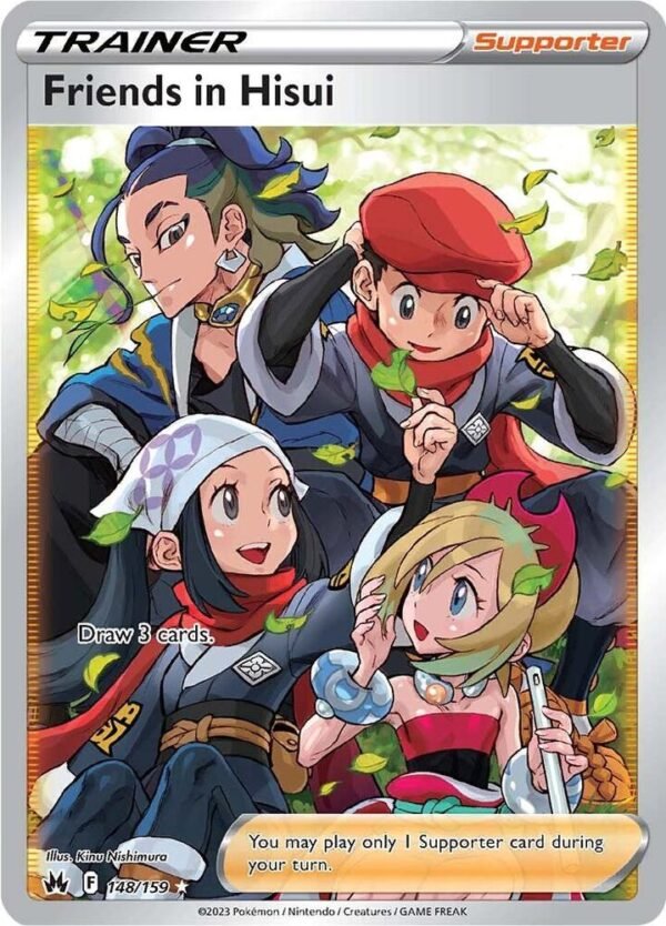 Friends in Hisui (Full Art) 148/159 Holofoil Crown Zenith Friends in Hisui (Full Art) 148/159 Holofoil Crown Zenith