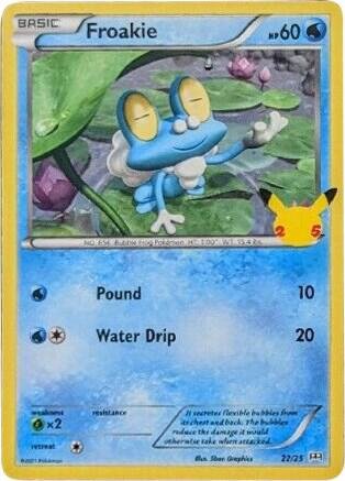 Froakie 22/25 022/025 Normal McDonald’s 25th Anniversary Promos Froakie 22/25 022/025 Normal McDonald’s 25th Anniversary Promos