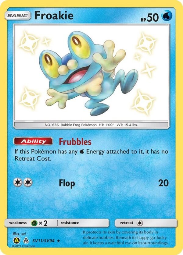 Froakie SV11/SV94 Holofoil Hidden Fates: Shiny Vault Froakie SV11/SV94 Holofoil Hidden Fates: Shiny Vault