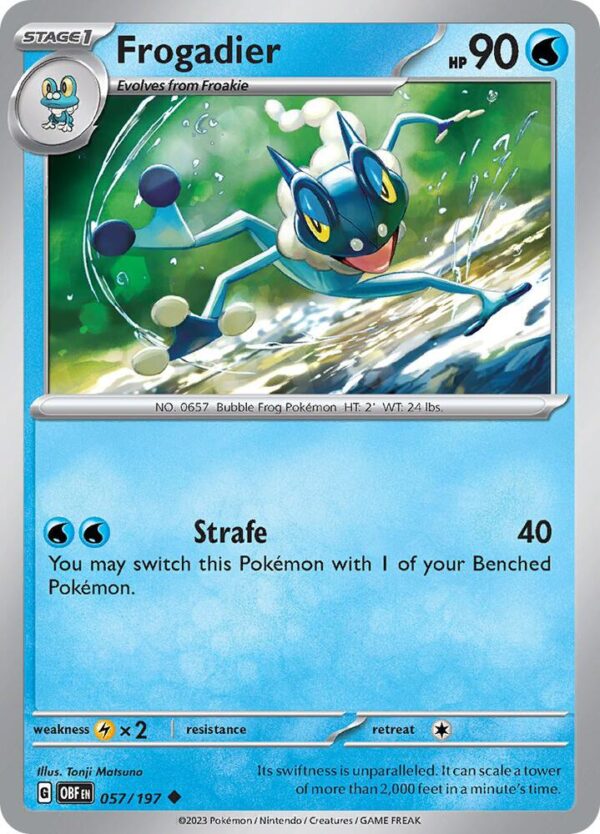 Frogadier 057/197 Reverse Holofoil SV03: Obsidian Flames