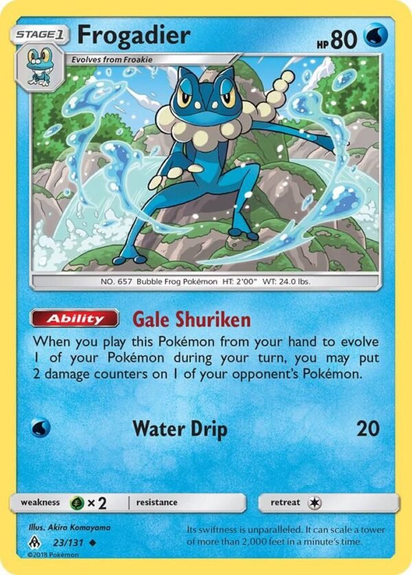 Frogadier 23/131 Reverse Holofoil SM – Forbidden Light Frogadier 23/131 Reverse Holofoil SM – Forbidden Light