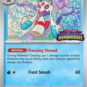 Froslass 117 (Prerelease) [Staff] Holofoil SV: Scarlet & Violet Promo Cards