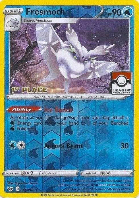 Frosmoth 064/202 (League Challenge) [1st Place] Reverse Holofoil League & Championship Cards