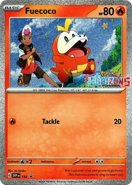 Fuecoco 192 Holofoil SV: Scarlet & Violet Promo Cards Fuecoco 192 Holofoil SV: Scarlet & Violet Promo Cards
