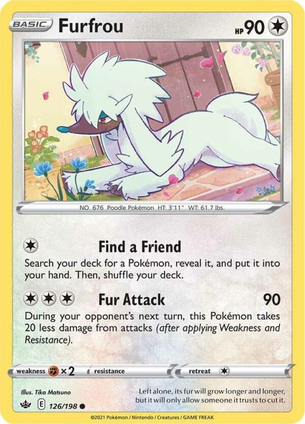 Furfrou 126/198 Reverse Holofoil SWSH06: Chilling Reign