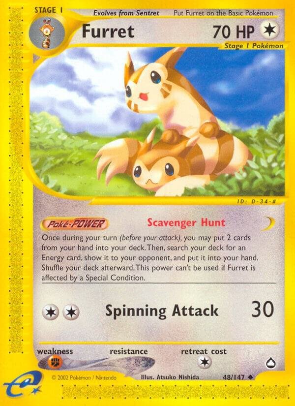 Furret 048/147 Reverse Holofoil Aquapolis Furret 048/147 Reverse Holofoil Aquapolis