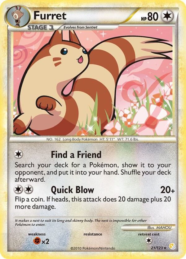 Furret 21/123 Reverse Holofoil HeartGold SoulSilver Furret 21/123 Reverse Holofoil HeartGold SoulSilver